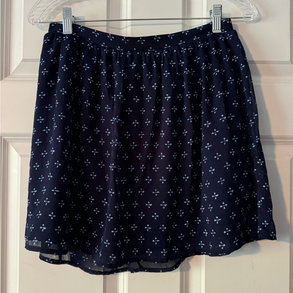 Old Navy Blue Skater Mini Skirt Casual